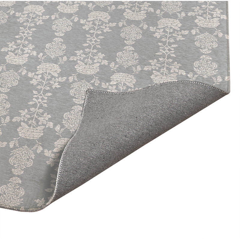 Tapis de cuisine à profil bas pia, Rectangle 2 pi x 5 pi, Gris