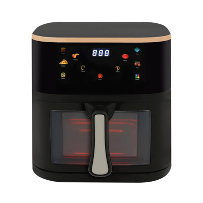Grande cuisinière sans huile 12L à circulation d'air 1200W avec fenêtre et minuterie pour frites de poulet