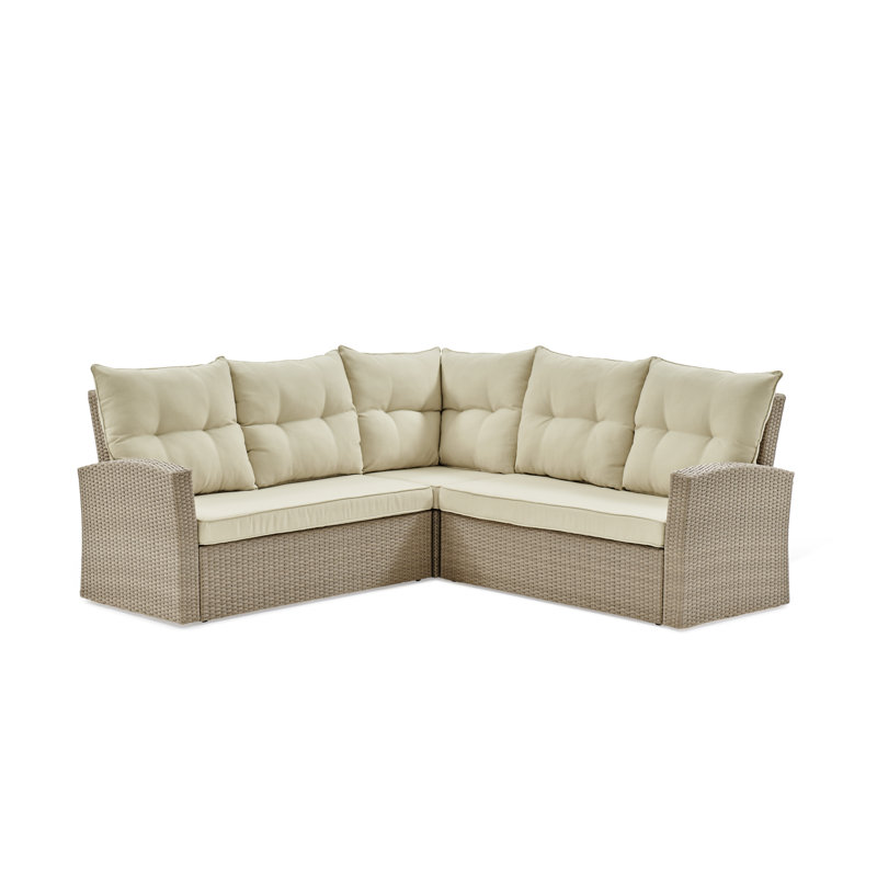 198.8cm Wide Patio Sectional with Cushions