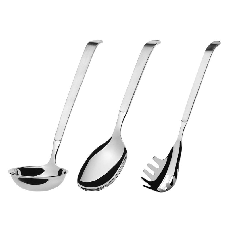 Amefa Satin Finish Stainless Steel 3-Piece Cooking Utensil Set