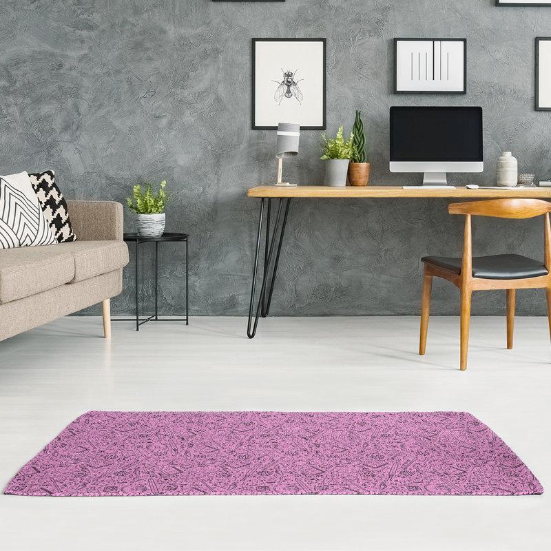 Tapis de zone rose classic, Rectangle 5 pi x 7 pi
