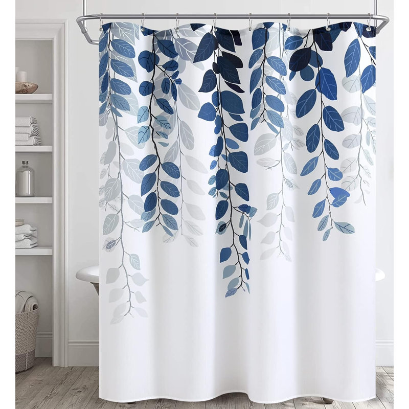 Rideau de douche Blue Leaves