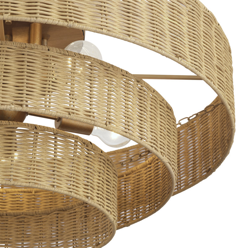 Très grande semi-encastrée 5 lumières Weavington