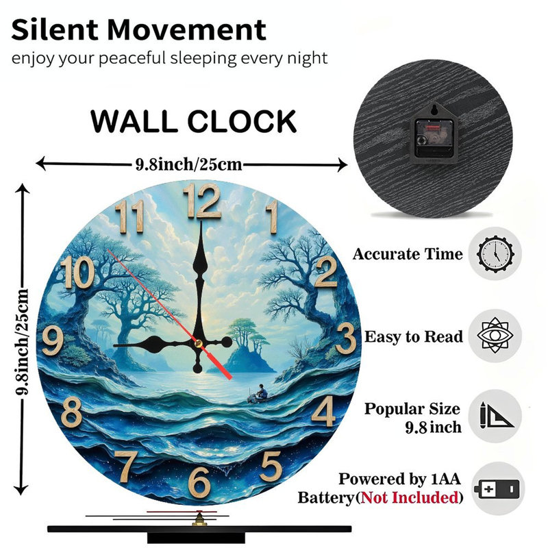 Horloge murale océan