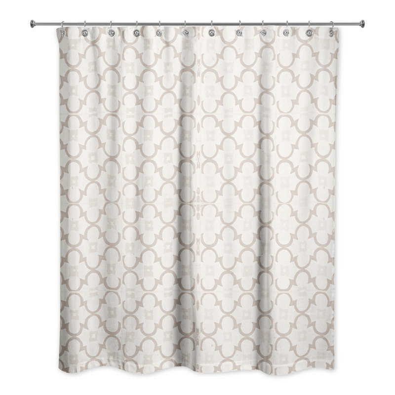 Rideau de douche simple Alondria, Brun clair