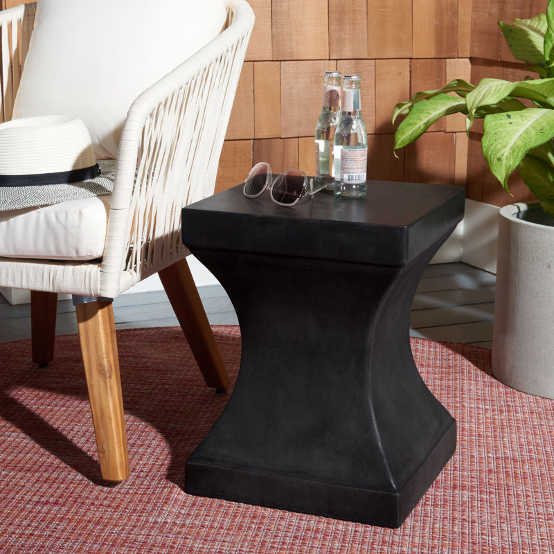 Aleea Concrete Top End Table, Lava