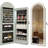 15.75'' Wide Wall Jewelry Armoire with Arch Lighted Full Length Mirror-164399642