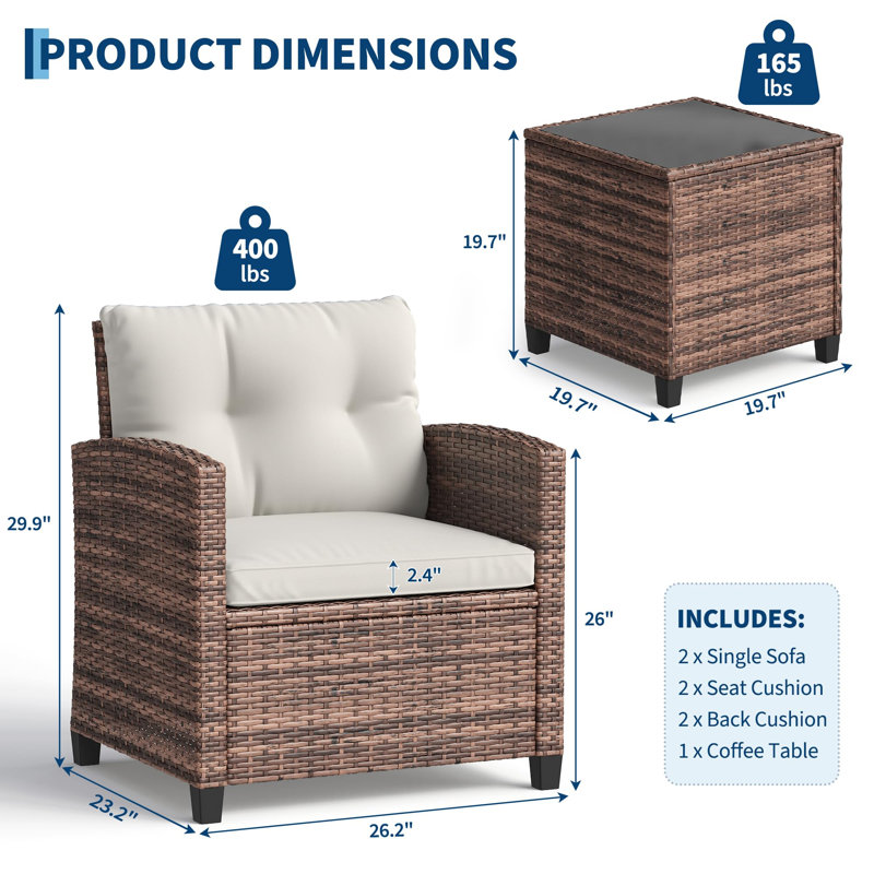 Camping Chair, Cream Cushion/Beige Frame