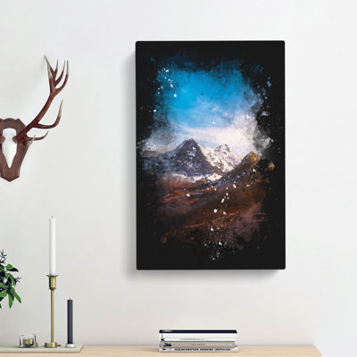 Mountains in Switzerland - Wrapped Canvas