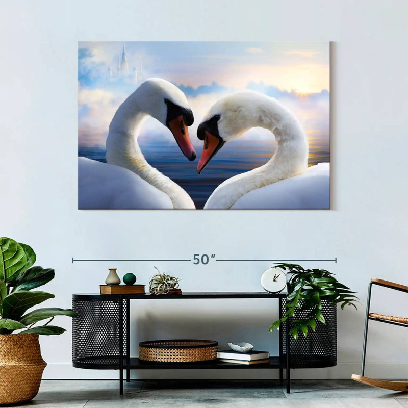 Brampt Swan Romance, 32" H x 48" W