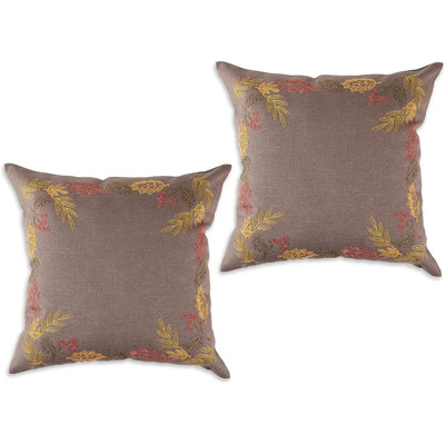  Housse de coussin à feuilles 18X18 / 2