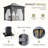 8 Ft. W x 8 Ft. D Soft Top Steel Patio Gazebo with 2-Tier Canopy and Zippered Mesh Netting for Outdoor, Patio, Garden, and Backyard Activities-113390026