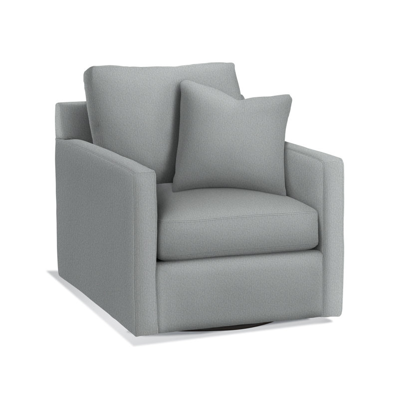 Bel-Air Swivel Armchair, Light Blue Performance Fabric; 0851-55