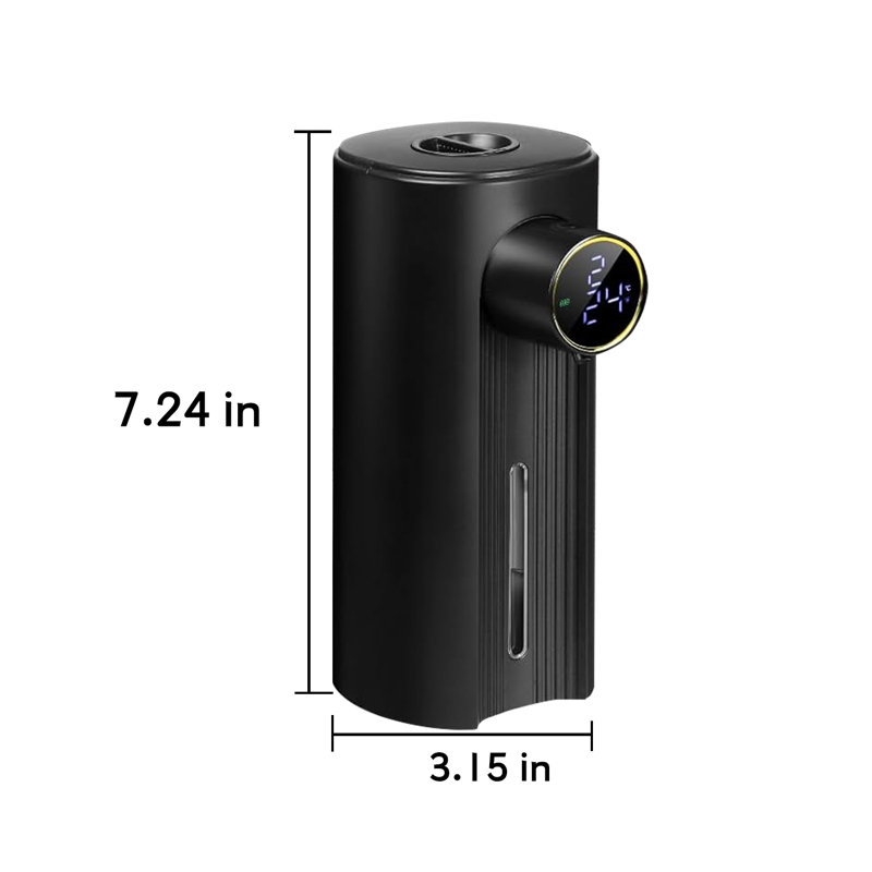 Distributeur automatique de savon 11,84 oz, Noir