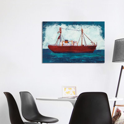 Nantucket Lightship Navy by Melissa Averinos - Wrapped Canvas Painting