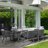 Rectangular Outdoor Dining Set with Cushions-153854758-152097780