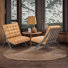 Ensemble de 2 chaises d'appoint en cuir véritable Louis L