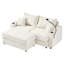 Canapé modulaire moderne en beige avec abris mobiles, porte-gobelets, porte-téléphone et rangement dissimulé 72,8 po-43303578