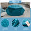 Élégant repose-pieds capitonné avec rangement en velours de diamant Polygon, repose-pieds multifonctionnel et siège pour la maison, rangement confortable et pratique pour le salon et la chambre à coucher, bleu-2080077724