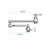 Brushed Nickel Wall Mounted Pot Filler Faucet, Arm Enhances Usability And Convenience, Double Handles Control Water Flow Accurately, To Corrosion Fingerprint Marks In Nickel, Facilitates Quick Easy