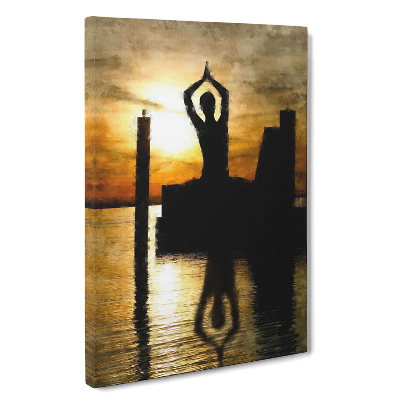 Yoga Meditation - Wrapped Canvas, 50cm H x 35cm W x 3cm D