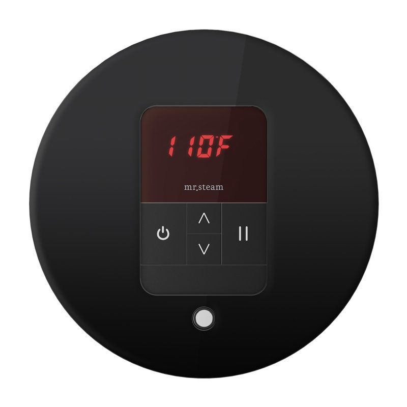 Thermostat rond itempo, Lunette en chrome poli