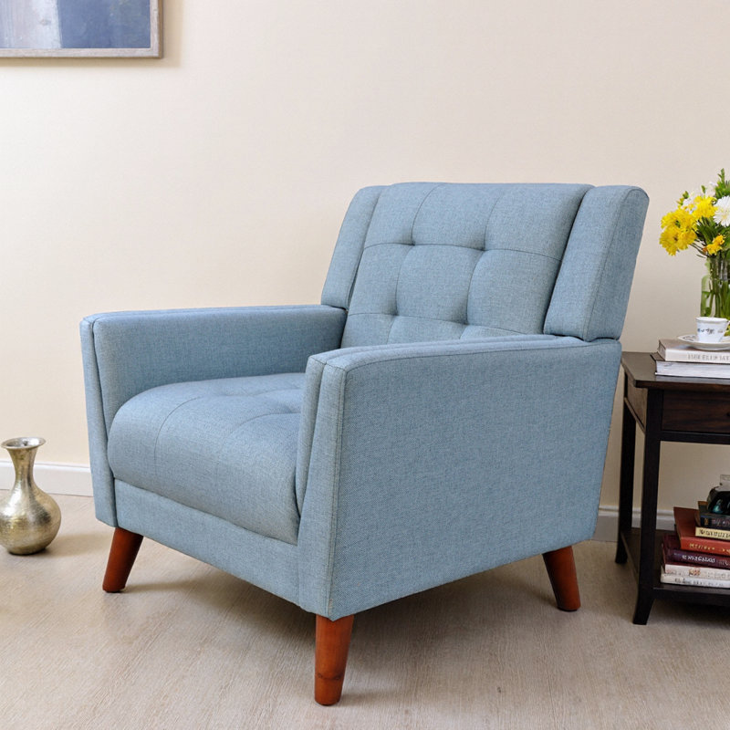 Fauteuil en tissu Greenmont Luxe, Bleu