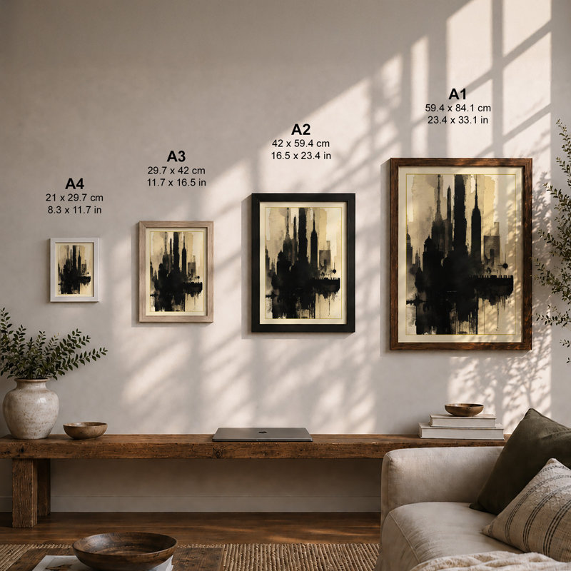 Urban Verticals Industrial - Framed Print, Walnut, A1 - 84.1 x 59.4 cm