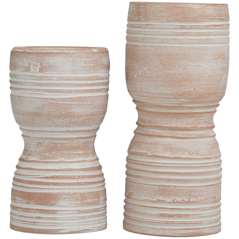 Elverie 2 Piece Ceramic Tabletop Pillar Set