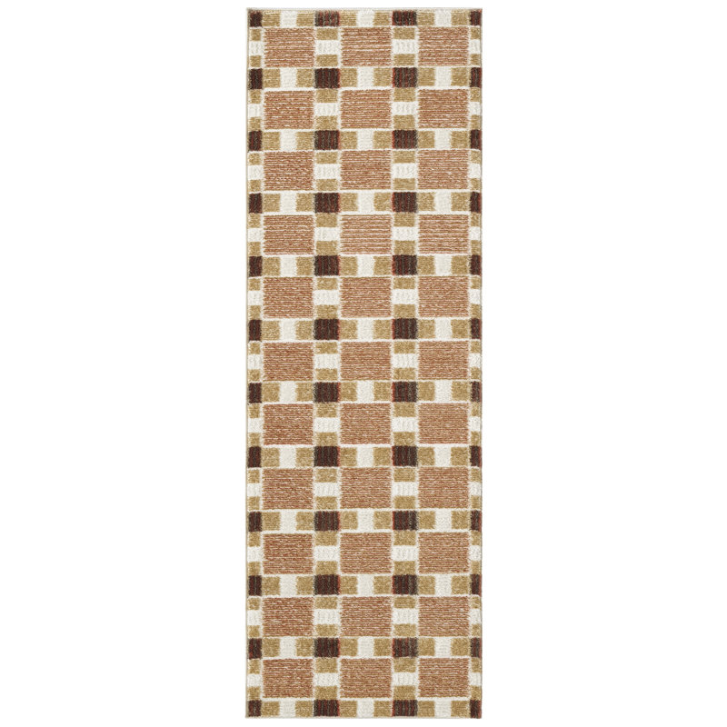 Capodilupo Rust Modern Indoor Rug, Runner 2' x 6'