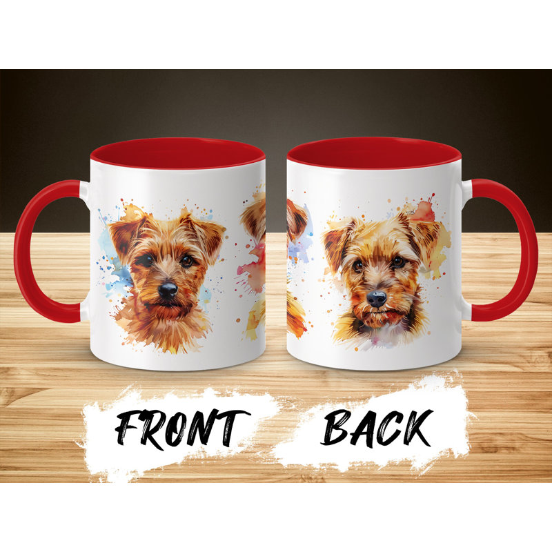 Ceramic Coffee Mug, Red, 3