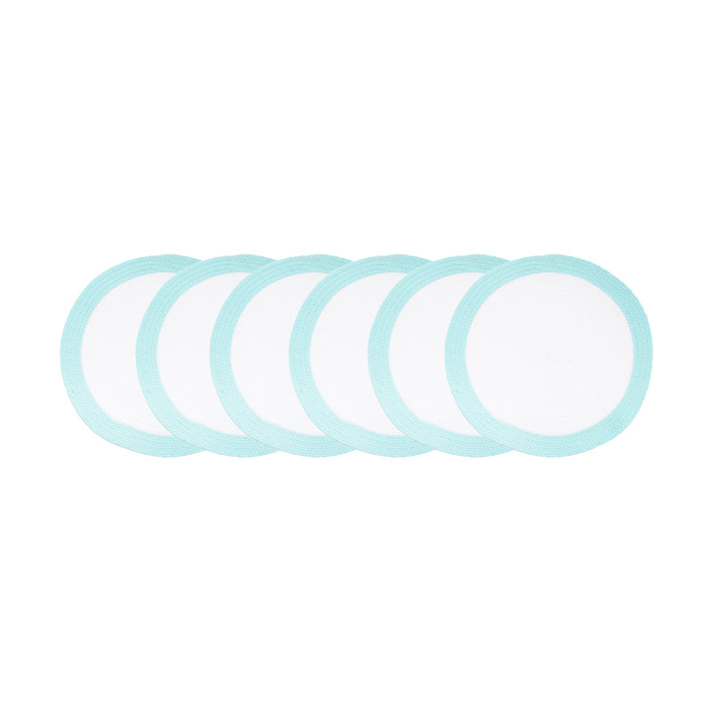 Aqua Rim Braided Placemat S/6