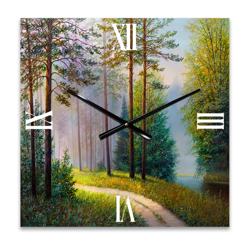Horloge murale subtile à travers les arbres II, Grand