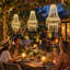 Lustre solaire Empire extérieur, luminaire suspendu pour jardin, terrasse ou patio