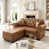 Brown+2seat+1ottoman