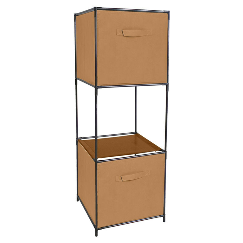 Fava 104cm H X 34.5cm W Aluminum Kids Cube, Chocolate