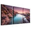 «Red Rock Canyon River» avec art mural sur toile, maison blanche et fleurs mauves au coucher du soleil-133444371