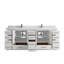 Meuble-lavabo double 84 po avec plateau en quartz Charlotte-96913049