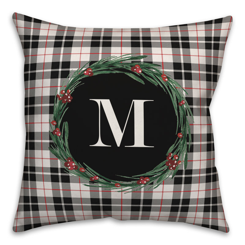 Checkered Throw Pillow, M