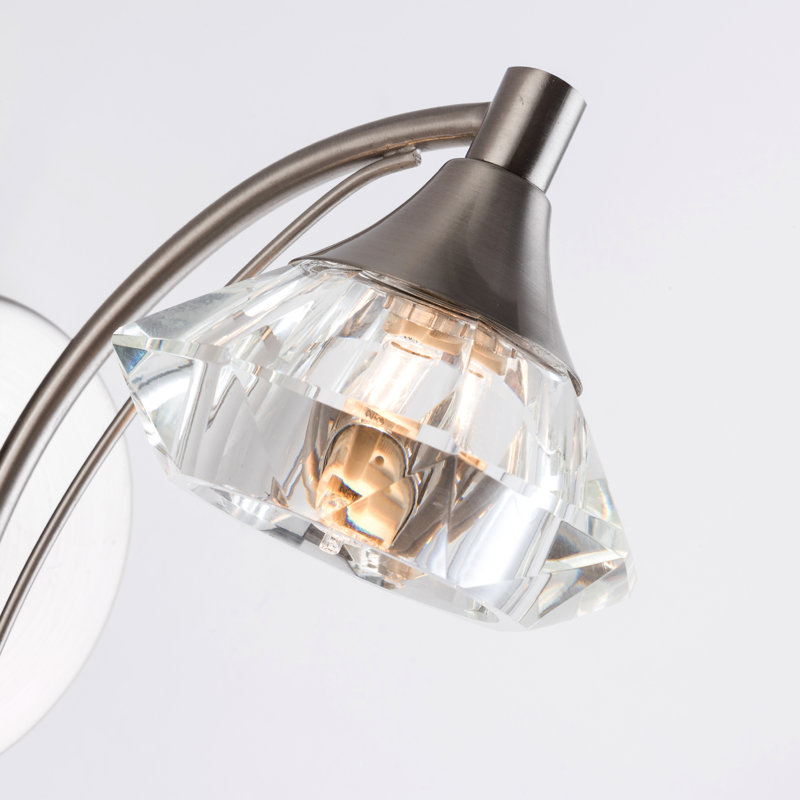 Rivale Armed Sconce, Satin Nickel