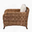 Fauteuil d'appoint pivotant, fauteuil demi-tonneau avec coussin de dossier et structure en bois pour le salon, la chambre à coucher et le bureau