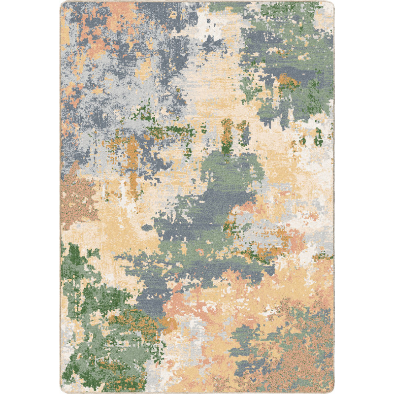 Tapis aquarelle Resri, Rectangle 7 pi 8 po x 10 pi 9 po