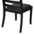 7 Piece Dining Set Includes a Rectangular Kitchen Table with Black Tabletop and 6 Stackable Polyester Fabric Chairs, Black-536315361