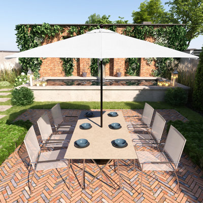 Parasol de patio commercial en bronze 11 pi avec olives en fibre de verre