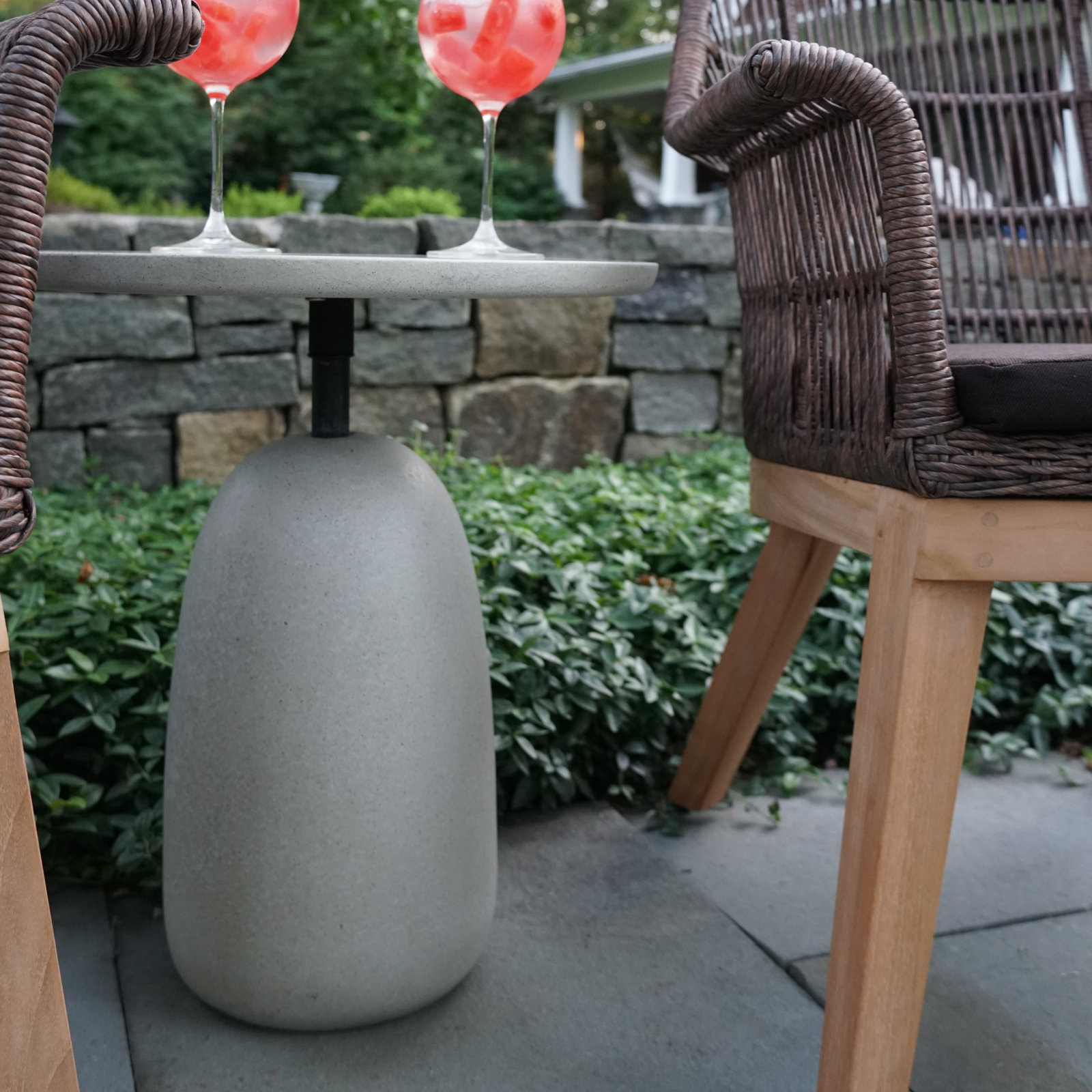 Broadway 18'' Stone Outdoor Side Table