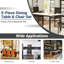 4 - Person Four Leg Dining Set-369636127-386350272