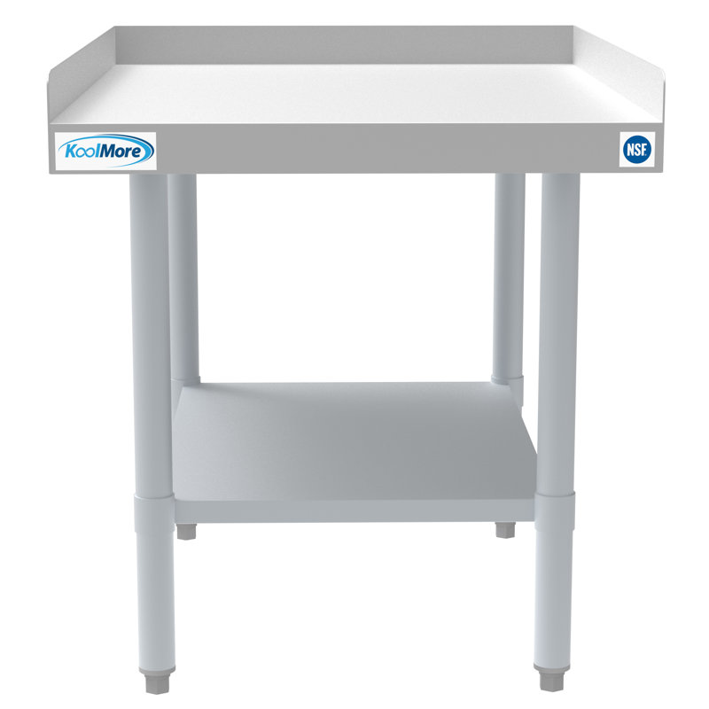 30" Heavy-Duty Stainless Steel Equipment Stand with Adjustable Galvanized Undershelf