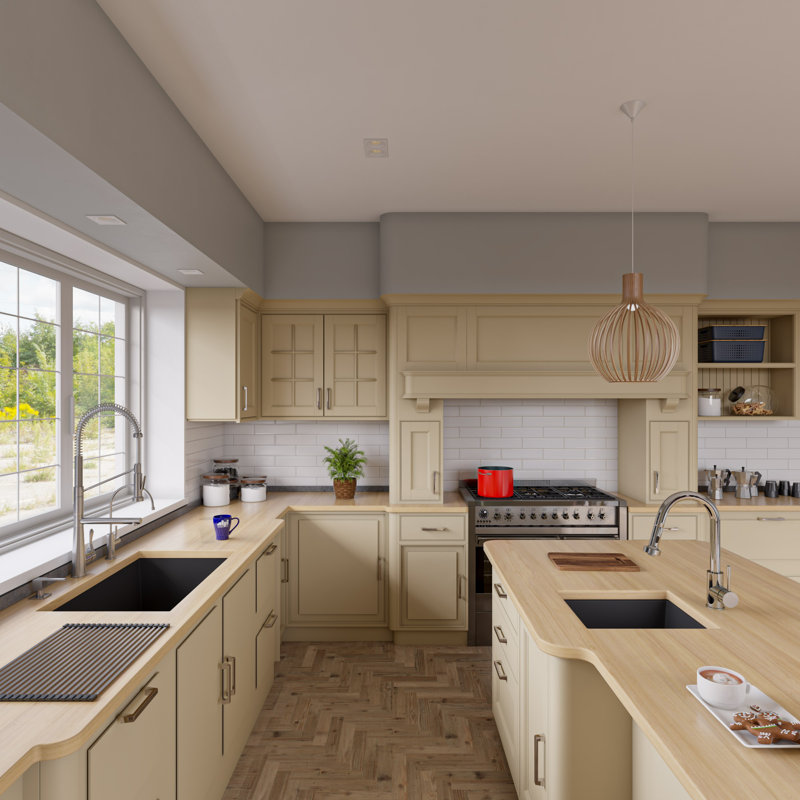 Évier de cuisine en granite composite L 33 po x l 19,38 po, Noir