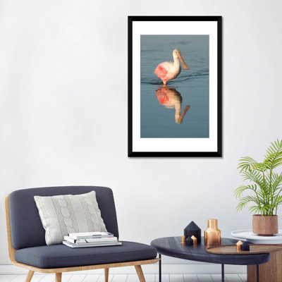 «Roseat Spoonbill Wading Fort Myers Beach Florida», reproduction de photo sur toile