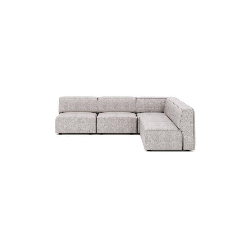 Shonnard Corduroy Modular Corner Open Sectional, 5 Piece
